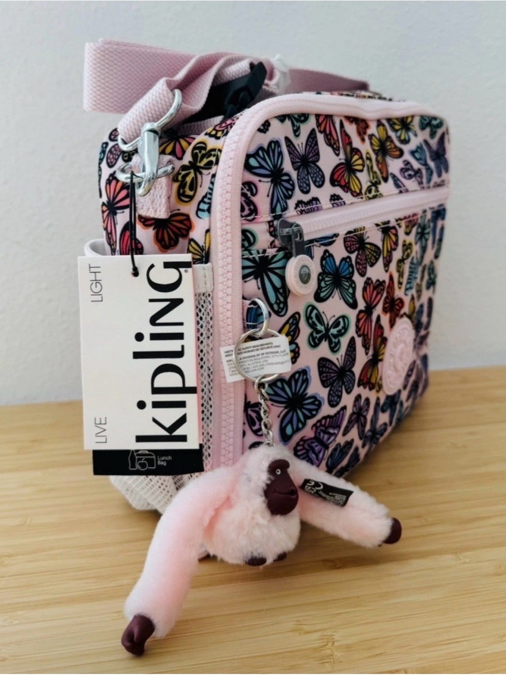 KIPLING ERMY Insulated Food Lunch Bag Butterfly Days - Picture 3 of 5